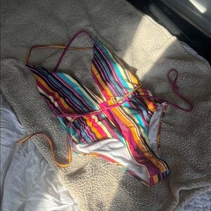 SHEIN Multicolor Striped Women’s One Piece